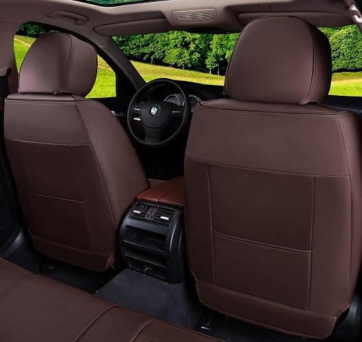 Saienno MM01 Seat Covers 5-Seater Full Set Suitable for Most Cars,Cars,SUV, Pickup Ttrucks, Airbags CompatibleCar Seat Cushion Protectors (Brown) thumbnail 3