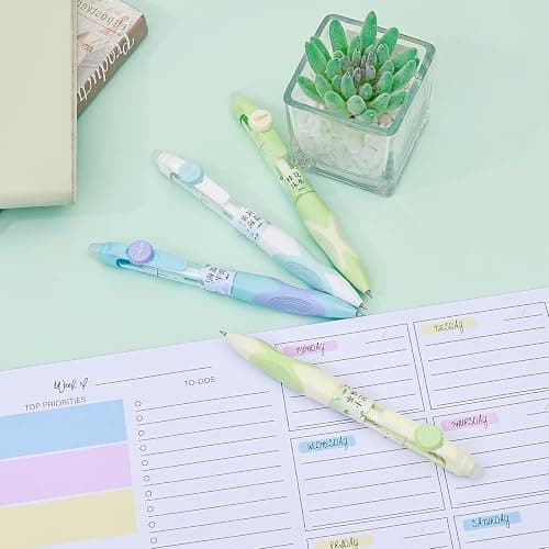BAYTORY 4Pcs Aesthetics Erasable Pens, 0.5mm Fine Point Erasable Gel Pen with Comfortable Grip, Retractable Pens with Erasers, Smooth Writing for Crossword Puzzles Note Taking (Black Ink) thumbnail 2