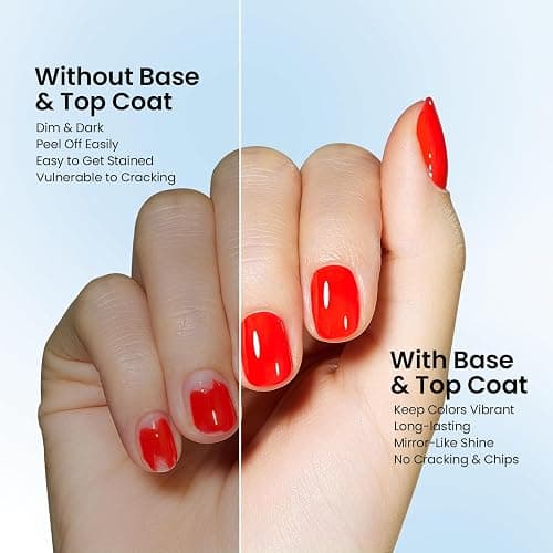 Beetles Gel Top Coat and Base Coat Set - 2Pcs 15ml Super Shiny and Long Lasting for Gel Nail Polish Soak Off LED Nail Lamp Fall Halloween Nail Art Design thumbnail 3