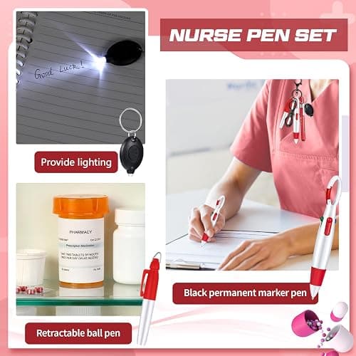 MotiMind 6 Pcs Nurse Red Pen Set thumbnail 4