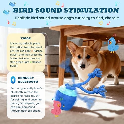 HVUATQ Interactive Dog Toys - 2025 Upgraded Motion Activated Balls for Medium/Large Dogs, Automatic Moving Dogs Toy Wicked Ball for Boredom, Interactive Dog Ball to Keep Them Busy(Blue) thumbnail 6