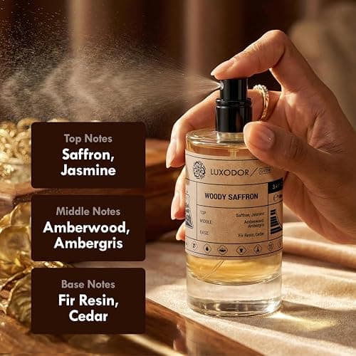Luxodor Inspired by Baccarat Rouge 540 Eau De Parfum – Woody Saffron Perfume 3.4 fl oz (100ml) with Concentrated Oil – Unisex Pheromone Perfume for Women & Men, Long Lasting Fragrance thumbnail 3