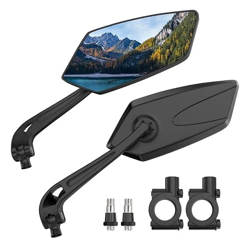 2 Pack Bike Mirrors, eBike Mirrors for Handlebars, 360° Adjustable Safety Bicycle Rear View Mirrors, Scratch Resistant Glass Lens, Bicycle Universal Fit Accessories - Image 1