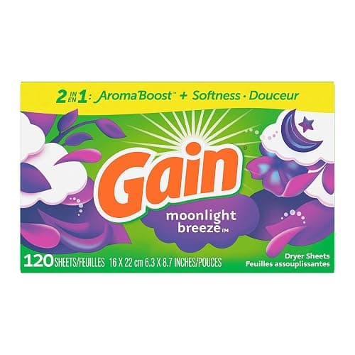 Gain Dryer Sheets, Moonlight Breeze Scent, 120 Count - 120 Count (Pack of 1) - Image 1