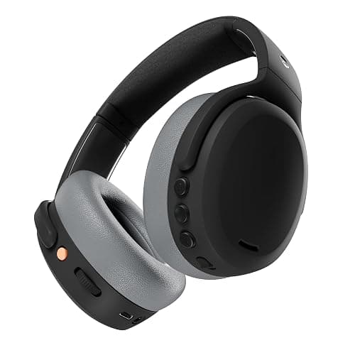 Skullcandy Crusher ANC 2 Wireless Over-Ear Bluetooth Headphones with Multi-Sensory Bass, Active Noise Cancelling, Up to 60 Hours Battery, Microphone for iPhone Android - Black/Asphalt - Image 1