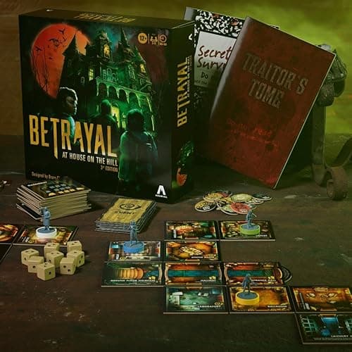 Avalon Hill Hasbro Gaming Betrayal at The House on The Hill 3rd Edition Cooperative Board Game,Ages 12 and Up,3-6 Players,50 Chilling Scenarios thumbnail 3