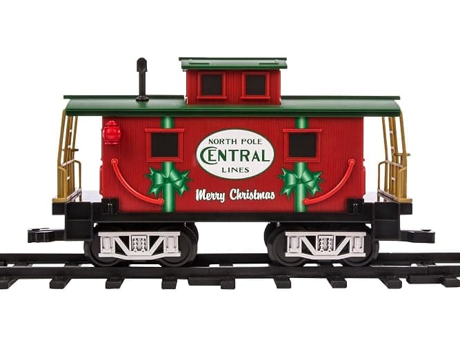 Lionel Battery-Operated North Pole Central Freight Toy Train Set with Bluetooth, Locomotive, Train Cars, & Track with Authentic Train Sounds, Lights, & Water Vapor Smoke Effects for Kids 4+ thumbnail 14