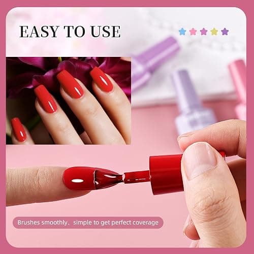 JODSONE 36 PCS Gel Nail Polish Set-32 Colors Gel Nail Polish Set Same Color Same Bottle No Wipe Base Top Matte Glitter Coat Professional Choice Salon Gifts thumbnail 6