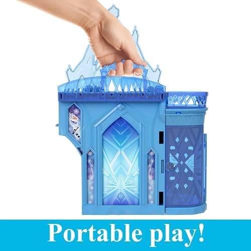 Mattel Disney Frozen Toys, Elsa Stackable Castle Doll House Playset with Small Doll and 8 Pieces, Inspired by the Disney Frozen Movies, Kids Travel Toys and Gifts, JDP23 thumbnail 3