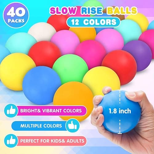 40Pcs Stress Balls-Squishy Bulk-Treasure Box Toys-Fidgets Prizes Bulk-Sensory Balls for Adults -Classroom Prize-Goodie Bag Stuffers, Sensory Toys (40pack Stress Balls) thumbnail 2