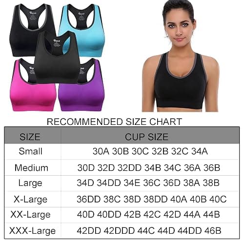BAOMOSI Women's Seamless Racerback Sports Bra High Impact Support Yoga Gym Workout Fitness thumbnail 2