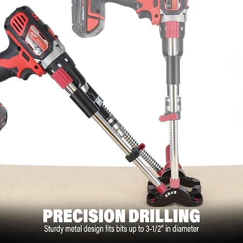 Milescraft 1318 DrillMate Portable Drillling Guide – Precision Drilling Jig Attachment for Drilling Angled or Straight Holes, Adjustable Drill Guide Attachment, Portable Drill Press with 3/8” Chuck thumbnail 6