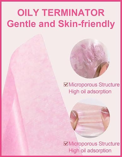 Okerker Rose Oil Blotting Paper - 200 Sheets w/Mirror, Puff & Refills, Absorbs Excess Face Oil, Controls Shine, Saves Makeup, The On-the-Go Essential for a Flawless, Matte Finish All Day thumbnail 3