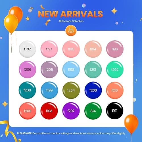 Beetles Gel Nail Polish Set 20 Colors White Black Nude Gel Polish with Base Coat Matte Glossy Top Coat Trendy Colors Uv LED Lamp Nails Gifts for Women Vibrant Subtle thumbnail 2