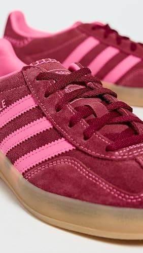 adidas Womens Gazelle Indoor Lace Up Sneakers Shoes Casual - Pink thumbnail 4