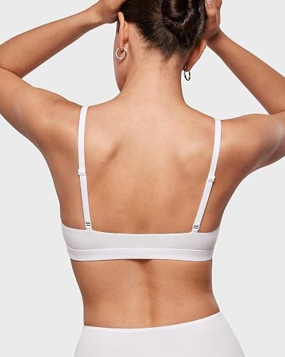 INLYRIC Women's Unlined Triangle Bralette | Ultra-soft, No Padding, Wirefree, Dual-layer, Plunge, Seamless, Pull-on, Adjustable Straps, Sexy, Comfortable thumbnail 4