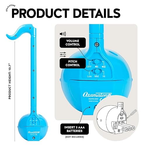 Otamatone Japanese Electronic Synthesizer Musical Instrument Toy - Blue | Portable Music Synthesizer from Japan by Maywa Denki Studio Award Winning Educational Fun Gift for Children, Teens & Adults thumbnail 4