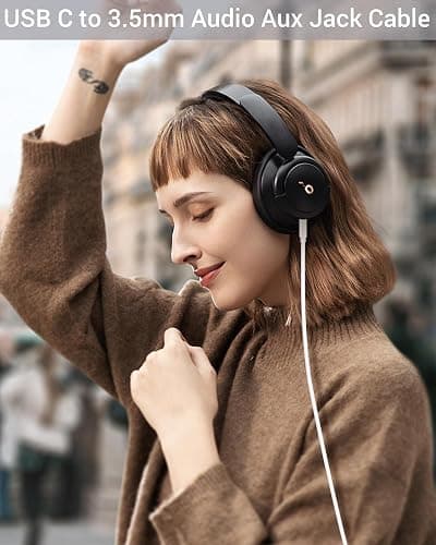 USB Type-C to 3.5mm Audio Adapter Cable, Aux Cord to USB C for 3.5mm Headphone Car Speaker Stereo Cord Compatible with iPhone 15 16, Galaxy S23 24 and More USB C Devices (White) thumbnail 5