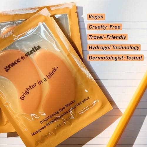 grace & stella New Brightening Eye Patches for Dark Circles (24 Pairs) - Vitamin C Under Eye Patches for Puffiness - Perfect Gifts for Women & Morning Skin Care Routine, Vegan Under Eye Mask thumbnail 7