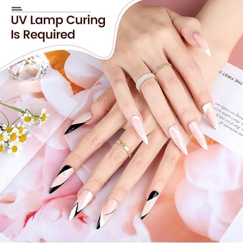 JODSONE 10pcs Nail Art Gel Liner Set,3D Nail Art Pens Effect for Fine Lines,Thin Brush Detail Polish,DIY Painted Nails at Home Salon,Liner Gel Nail Polish Valentine's Gift for Girls & Women thumbnail 7