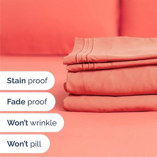 Queen Size 4 Piece Sheet Set - Comfy Breathable & Cooling Bed Sheets Set - Hotel Luxury Bedding for Women, Men, Kids & Teens - Deep Pockets, Easy Secure Fit, Soft and Wrinkle Free - Oeko-Tex - White - Queen - 01 - White thumbnail 6