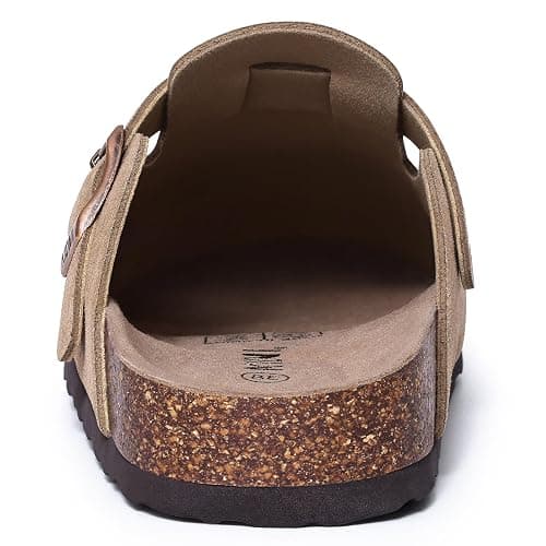KIDMI Unisex Vegan Suede Clogs Mules with Cork Footbed | Slip On Design, Arch Support, Indoor/Outdoor Versatility, and Potato Shoe Inspired Style thumbnail 5