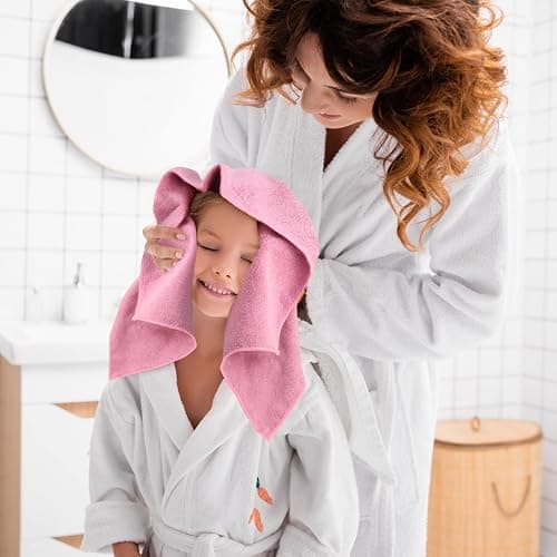 Panelee 36 Packs of Bleach Proof Towels Microfiber Absorbent Salon Towels Bleach Resistant Salon Hand Towels for Gym, Bath, Spa, Shaving, Shampoo, Home Hair Drying, 16 x 28 Inches (Pink) thumbnail 2