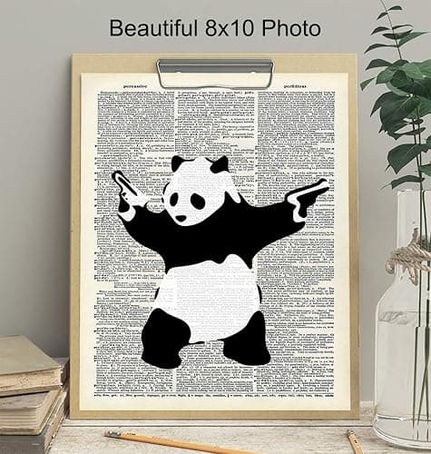Banksy shooting panda unframed poster thumbnail 3