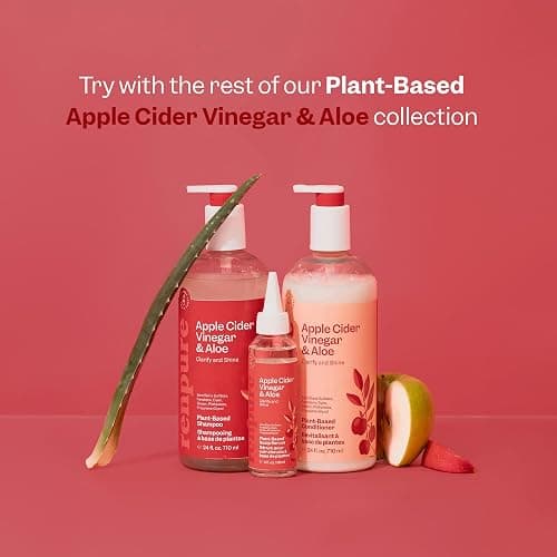 Renpure Apple Cider Vinegar & Aloe Shampoo, Plant-Based – Clarifies, Removes Residue and Nourishes for Shiny, Healthy Hair – For Dull Hair - Apple Cider Vinegar, Aloe Leaf Juice – 24 Fl Oz thumbnail 5