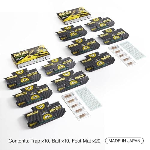 HOY HOY Trap A Roach - 10 Traps [2 Pack] Baited Glue Traps, Great for Home with Kids & Pets Indoor, Sticky Pest Control Trap, Roach Killer, Made in Japan thumbnail 4