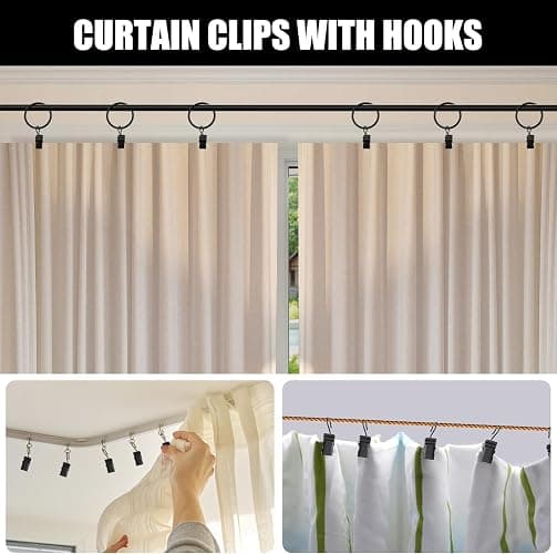 Light Clips Hanging Hooks Clip: 50 Pack Outdoor Hanging Lights Clips - Heavy Duty Metal Camper Awning String Party Light Hook for Canopy Tent Tapestry Clamps thumbnail 8