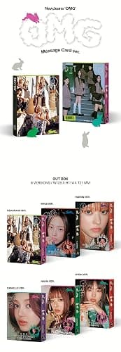 NewJeans : OMG - Message Card Ver. (HYEIN Version) 1st Single Album CD+Out Box+Message Cards+Photobook+Lyrics+Photocards+Sticker+(Extra NewJeans 5 Photocards+Pocket Mirror) thumbnail 2