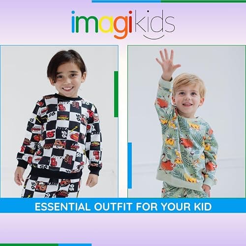 Disney French Terry Sweatshirt and Jogger Pants Outfit Set Toddler to Big Kid Sizes (2T - 10-12) thumbnail 3