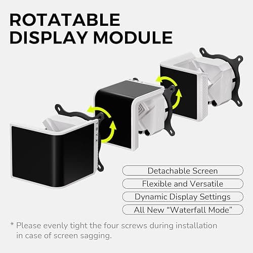 TRYX PANORAMA SE 360 ARGB White 360mm AIO Rotatable 6.67'' AMOLED Curved Screen 3D Anamorphic Effect Customizable AIO Cooler 360mm White Asetek Adela 280w TDP Intel LGA 1851/1700/1200/115X AMD AM5/AM4 thumbnail 4