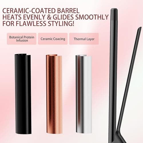 SAOSA 1/2 Inch Extra Long Barrel Curling Iron for Short & Long Hair, 0.5 Inch Ceramic Small Curling Iron with Auto Shut-Off, Dual Voltage Curler Suitable for Travel, Including Glove thumbnail 5