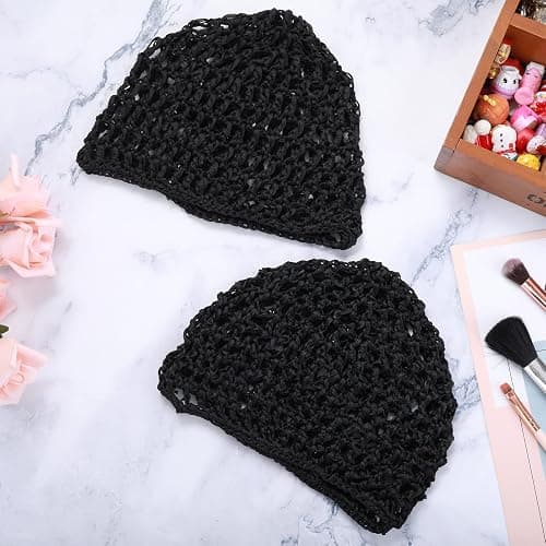 WLLHYF Wig Cap Thick Long Hair Caps Adjustable Net Mesh Braided Weaving Making Crochet Sew Weave Fishnet Grip Headband thumbnail 6