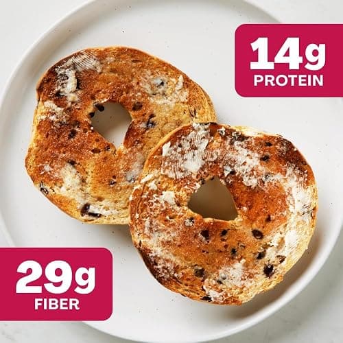 SOLA Low Carb & Keto Friendly Bagels, Blu-berry - 5g Net Carbs & 15g of Protein, No Added Sugar, Plant based, Low Calorie Bagels - 12 oz (4 Bagels/Pack) (Pack of 3) thumbnail 4