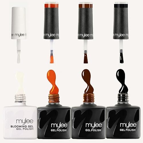 Mylee Tortie Quad - Create Easy Tortie Effect Watercolour Nail Art With 3 x 8ml Gel Polish Shades & 1 x 10ml Blooming Gel, UV/LED Soak-Off Manicure for Salon & Home Use - Long Lasting & Easy to Apply thumbnail 6