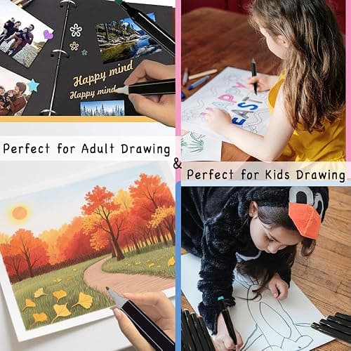 HEVEGRD 48 Colors Alcohol Markers Set, Dual Tips Blender Art Marker for Drawing Permanent Sketch Marker for adult coloring, Illustrations Alcohol Based Markers, Artist Pens thumbnail 6