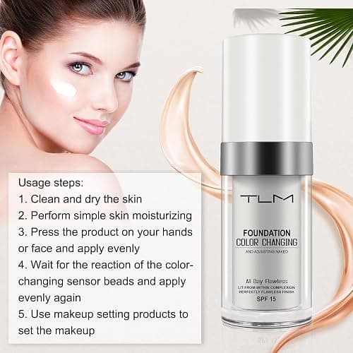 YEUGSCKA Color Changing Foundation, 2 Pack, Liquid, Moisturizing, Sunscreen, 30ml thumbnail 7
