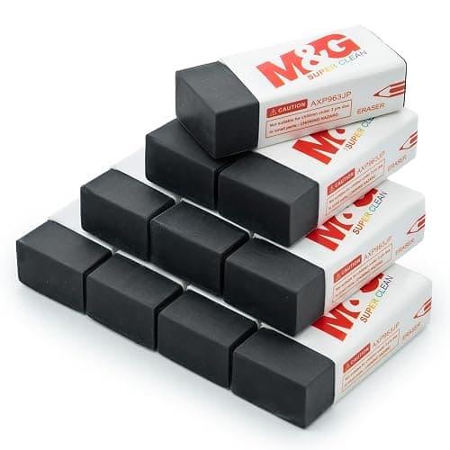 M&G Pencil Eraser for Kids, 30 Pack, Black Erasers Bulk for Artists, Drawing Eraser for Sketching, Art Erasers for Drawing, School,Office Supplies - Image 1