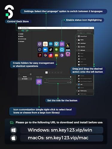 Stream Controller - SOOMFON Stream Control Deck with 15 LCD Macro Keys Customizable to Trigger Actions in OBS Twitch YouTube Compatible with PC & Mac for Content Creators Streaming Gaming thumbnail 5