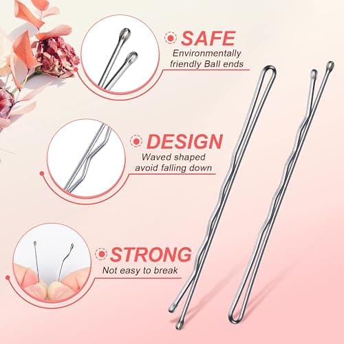 MORGLES Large Silver Bobby Pins for Gray Thick Hair, 2.75" Jumbo Hair Pins with Box 120PCS thumbnail 3