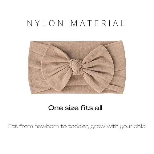 Prohouse 20PCS Baby Nylon Headbands Hairbands Hair Bow Elastics for Baby Girls Newborn Infant Toddlers Kids thumbnail 2