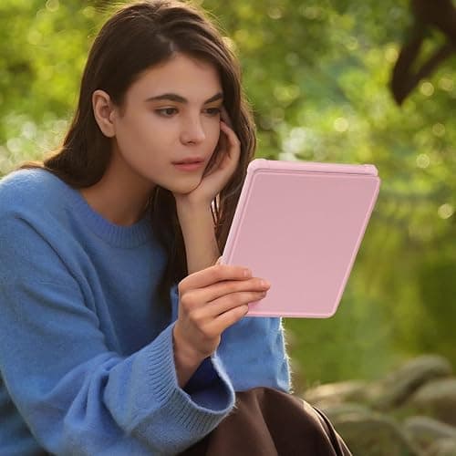 FUWANG Case for All-New Kindle 6 inch 2024 and 2022 Releases (11th Generation) - PU Leather Slim Lightweight Cover with Auto Wake/Sleep Case for Kindle 6 Inch 11th Gen, Pink thumbnail 8