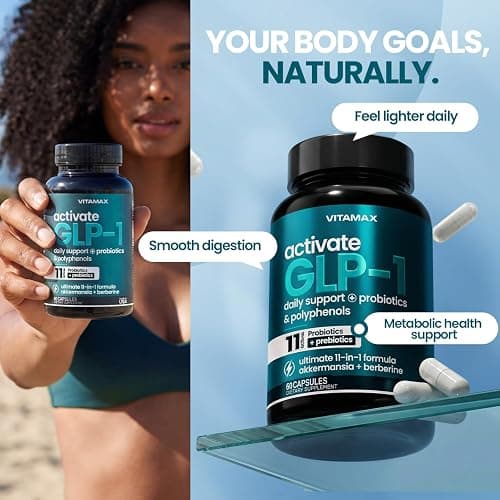 GLP-1 Support Supplement for Weight Management & Appetite Control for Men & Women – With Akkermansia, Berberine, Inulin, EGCG, Probiotics & Polyphenols for Gut Health, Digestion, Hunger & Cravings thumbnail 4