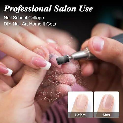 BELICOO Sanding Bands for Nail Drill 300Pcs, w/ 7Pcs Nail Drill Bits, 150#180#240#Grit Nail Sanding Bands for Manicures Pedicures, Electric Nail File Bits thumbnail 4