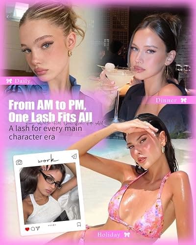 Wispy Lash Clusters Kit Venus Invisible Band Eyelash Clusters 8-16mm Lash Extension Kit Natural Lashes Clusters Eyelash Extension Kit with Thin Band Lash Cluster Clear Lash Glue and Tweezers by Wtvane thumbnail 7