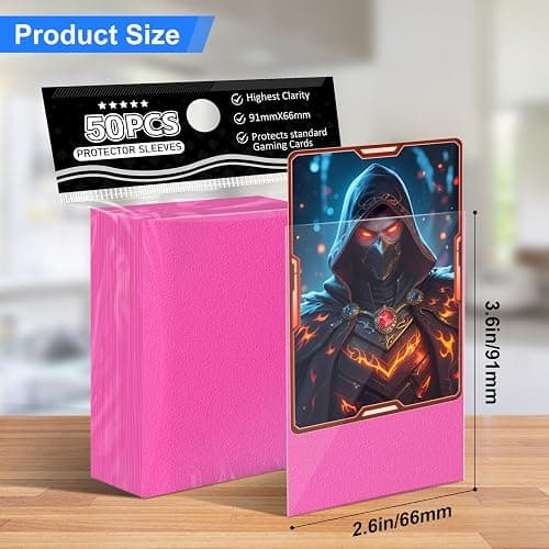 Pink Card Sleeves Fit for MTG, 300 Pieces Standard Card Sleeves for Trading Card Sports Cards Baseball Cards TCG Yugioh Magic(66x91mm), Affordable Sturdy and Nice Shuffling thumbnail 3