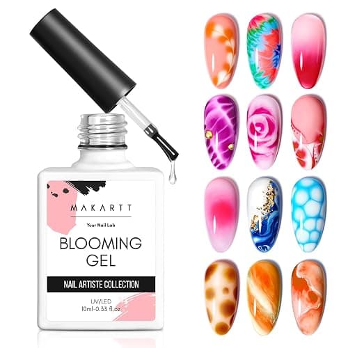 Makartt Blooming Gel - Clear Blossom UV Gel Polish for Spreading Effect Marble Soak Off Nail Polish Painting Nail Art Designs for DIY Color Floral Watercolor Magic Manicure Gift for Women - Image 1